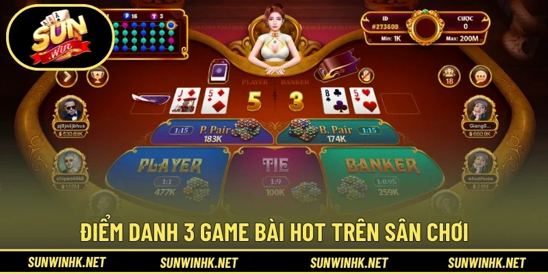 Danh sách các game bài có lượt chơi cao nhất