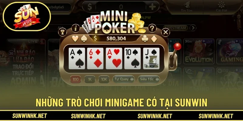 Danh sách các MiniGame Sunwin đang hiện hành